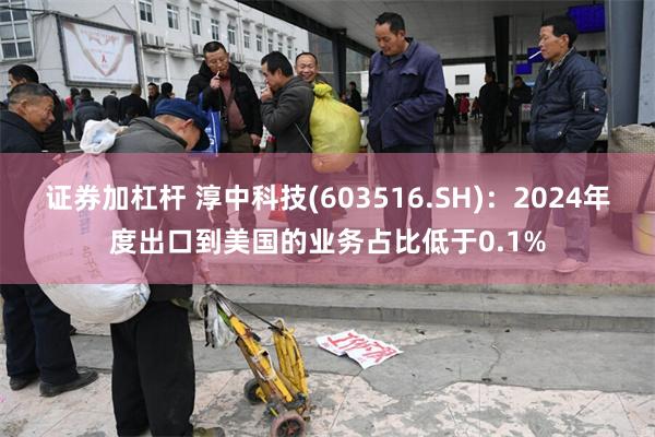 证券加杠杆 淳中科技(603516.SH)：2024年度出口到美国的业务占比低于0.1%
