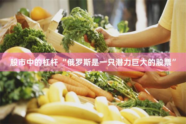 股市中的杠杆 “俄罗斯是一只潜力巨大的股票”